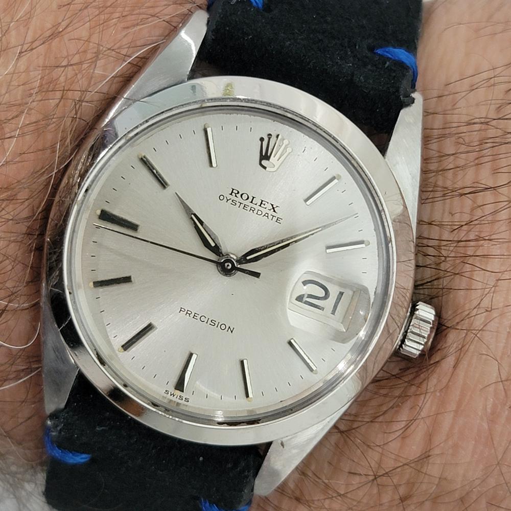 Mens Rolex Oysterdate Precision Ref 6694 34mm Manual Wind 1960s Swiss RA450B 9