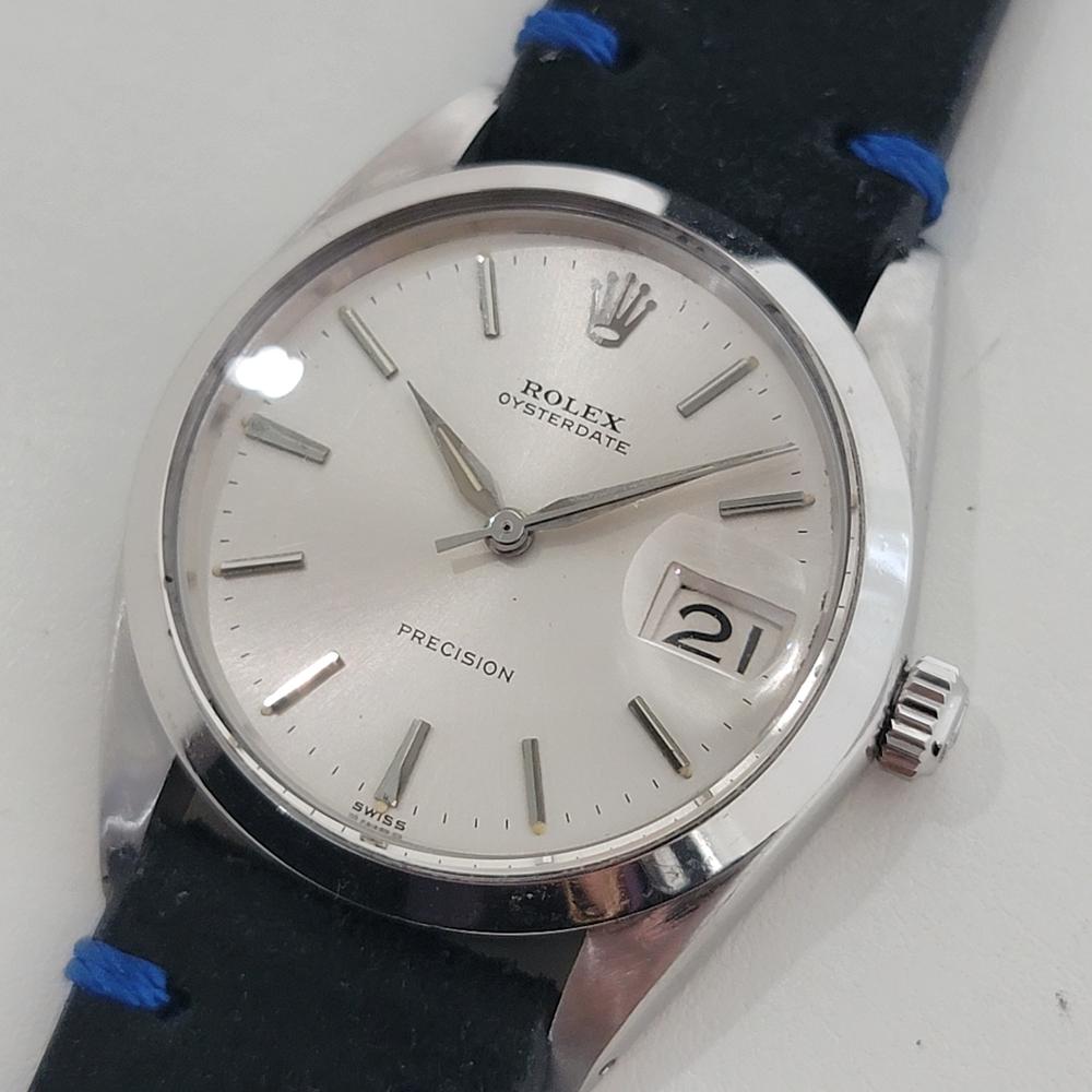 Men's Mens Rolex Oysterdate Precision Ref 6694 34mm Manual Wind 1960s Swiss RA450B