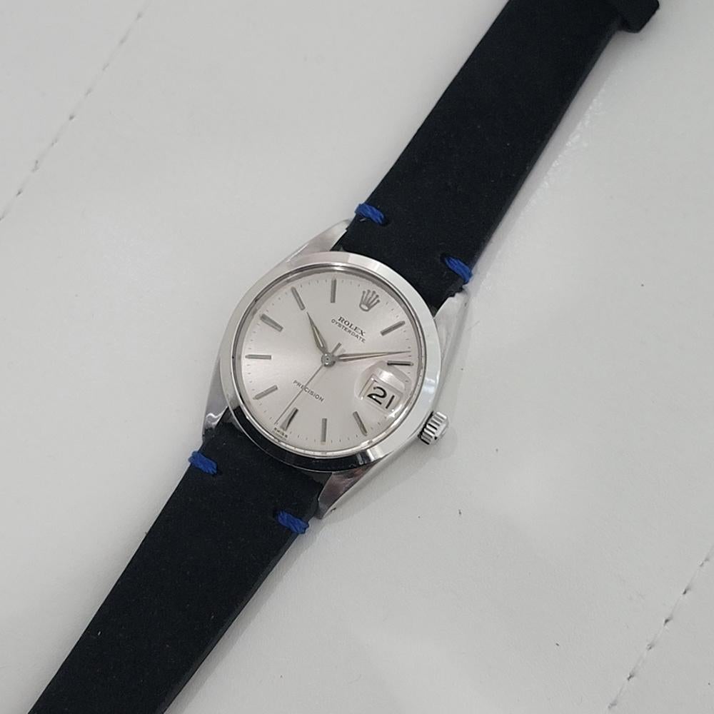 Mens Rolex Oysterdate Precision Ref 6694 34mm Manual Wind 1960s Swiss RA450B 3
