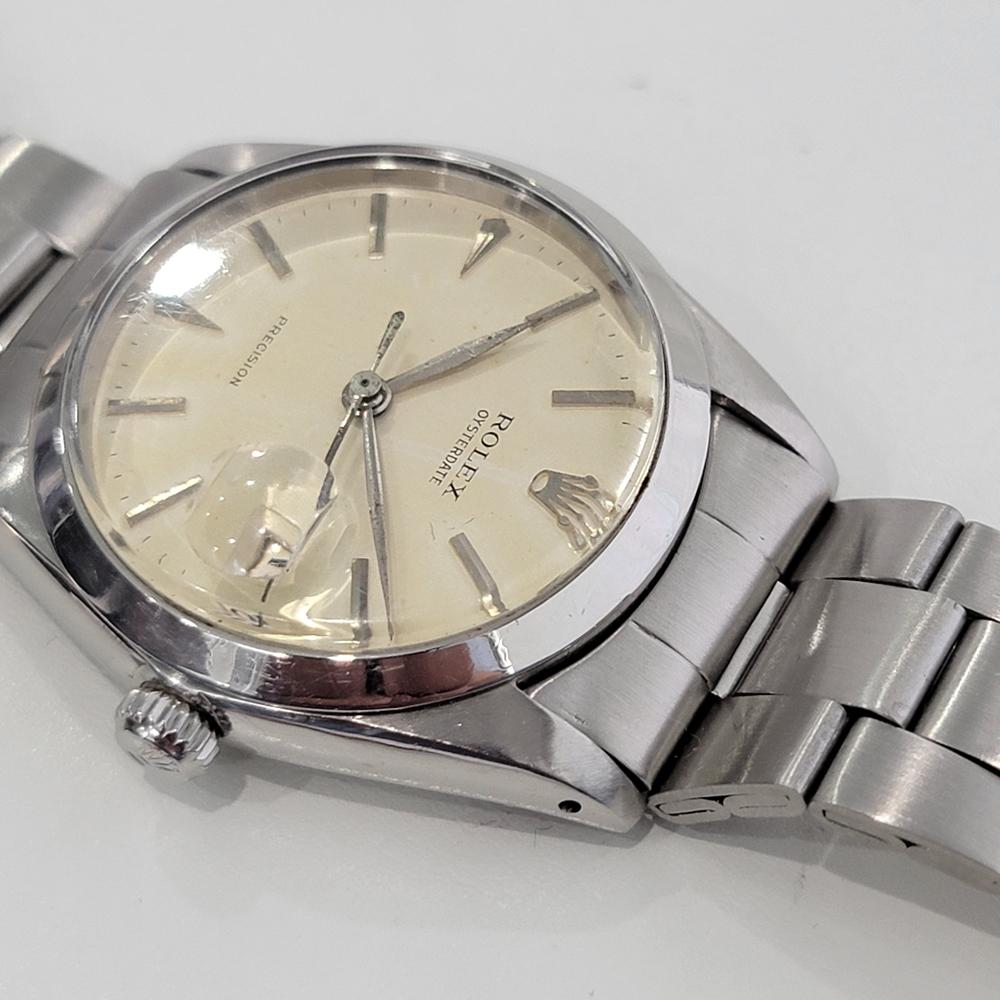 Men's Mens Rolex Oysterdate Precision Ref 6694 34mm Manual Wind 1960s Vintage RA207S For Sale