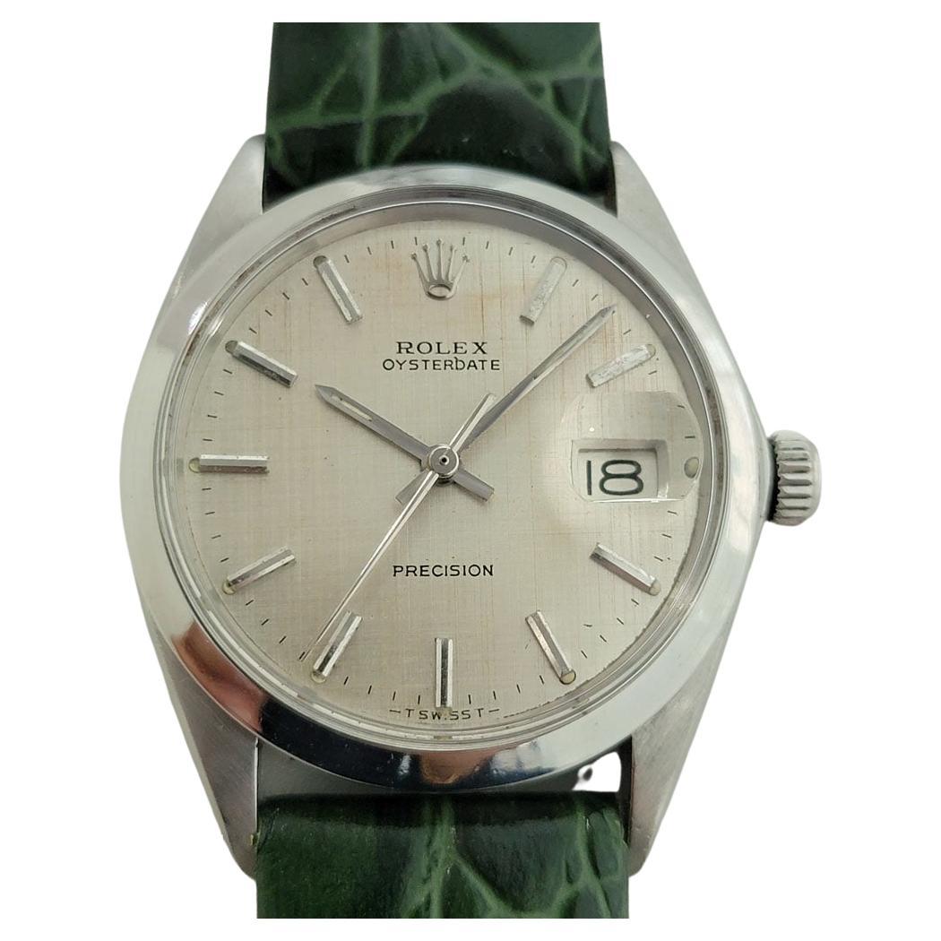 Mens Rolex Oysterdate Precision Ref 6694 Manual Wind 1960s Vintage RA271G For Sale