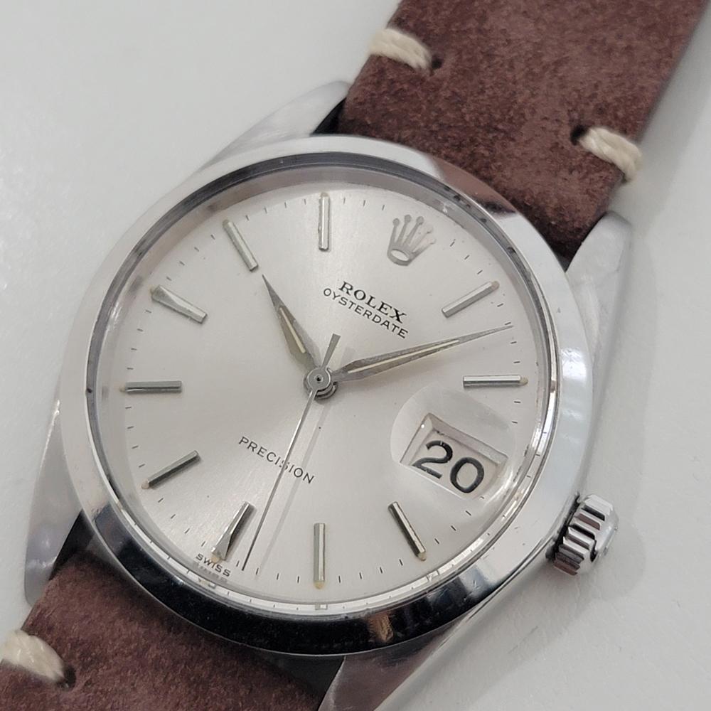 Men's Mens Rolex Oysterdate Precision Ref 6694 34mm Manual Wind 1960s Vintage RA450