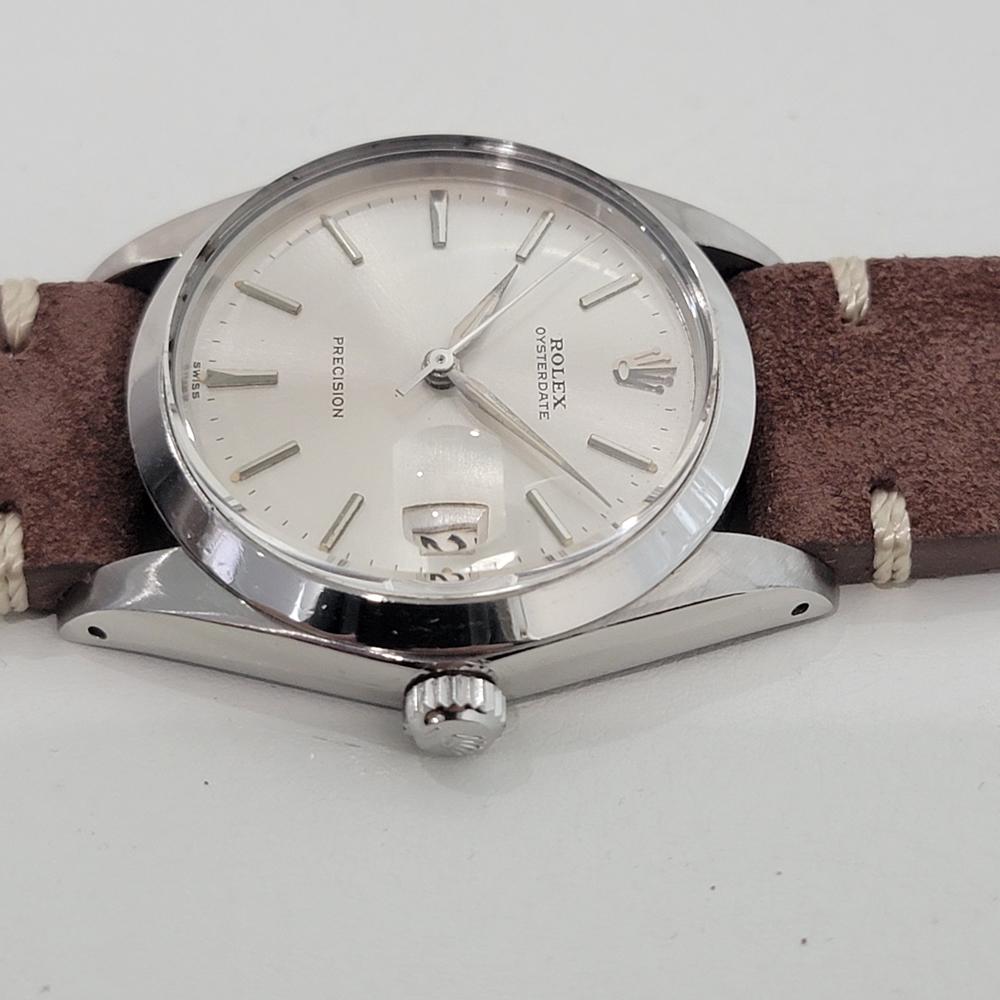 Mens Rolex Oysterdate Precision Ref 6694 34mm Manual Wind 1960s Vintage RA450 1