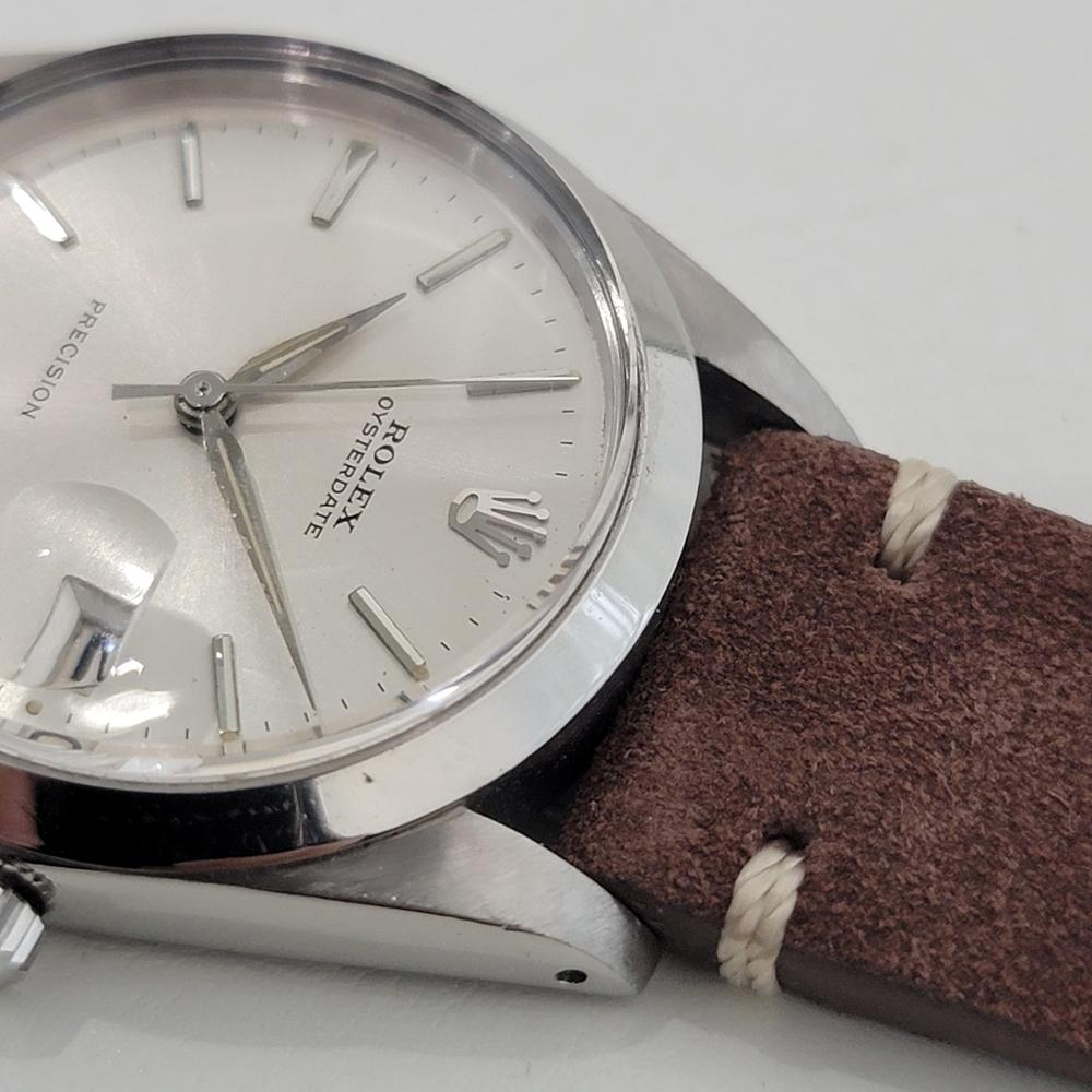 Mens Rolex Oysterdate Precision Ref 6694 34mm Manual Wind 1960s Vintage RA450 2