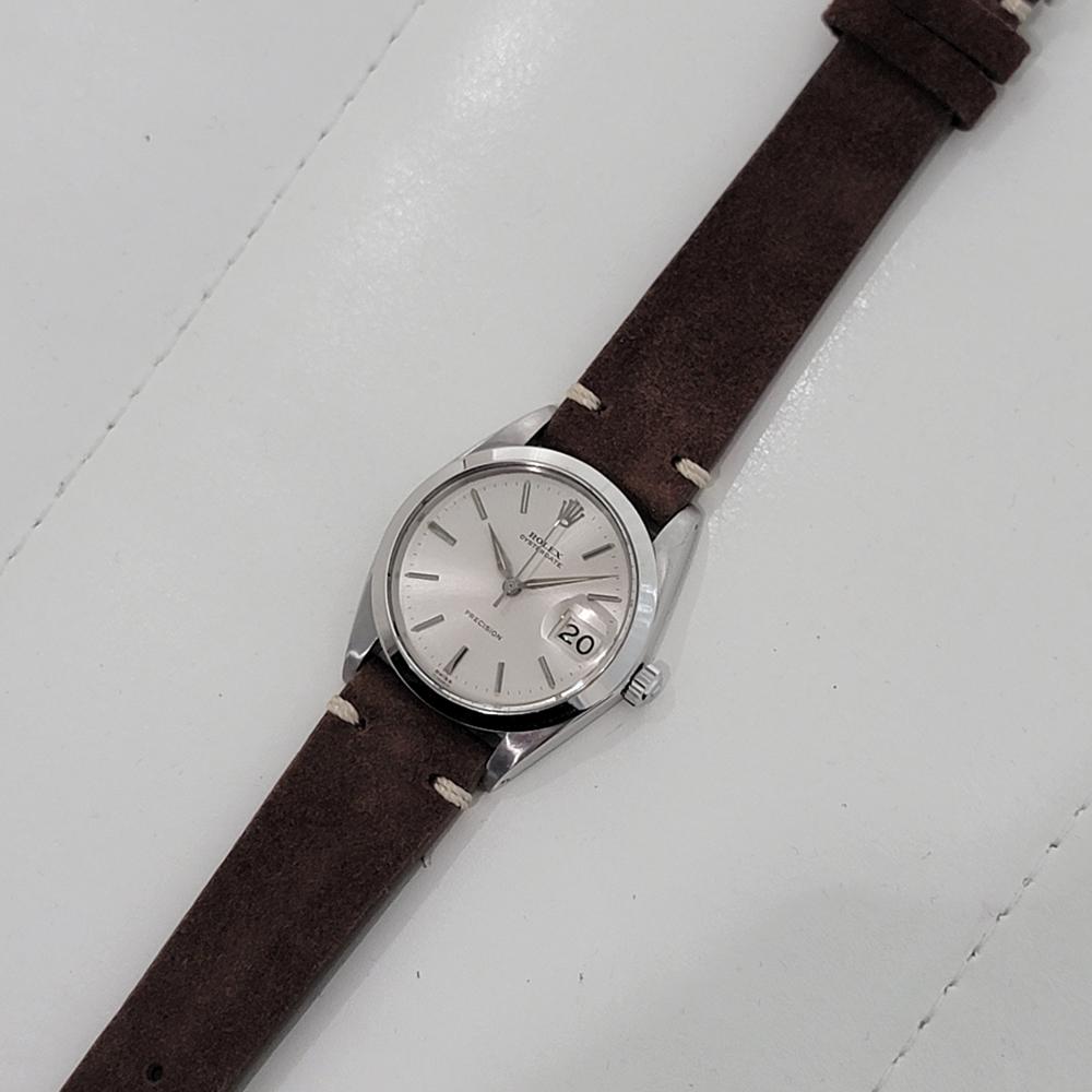 Mens Rolex Oysterdate Precision Ref 6694 34mm Manual Wind 1960s Vintage RA450 3