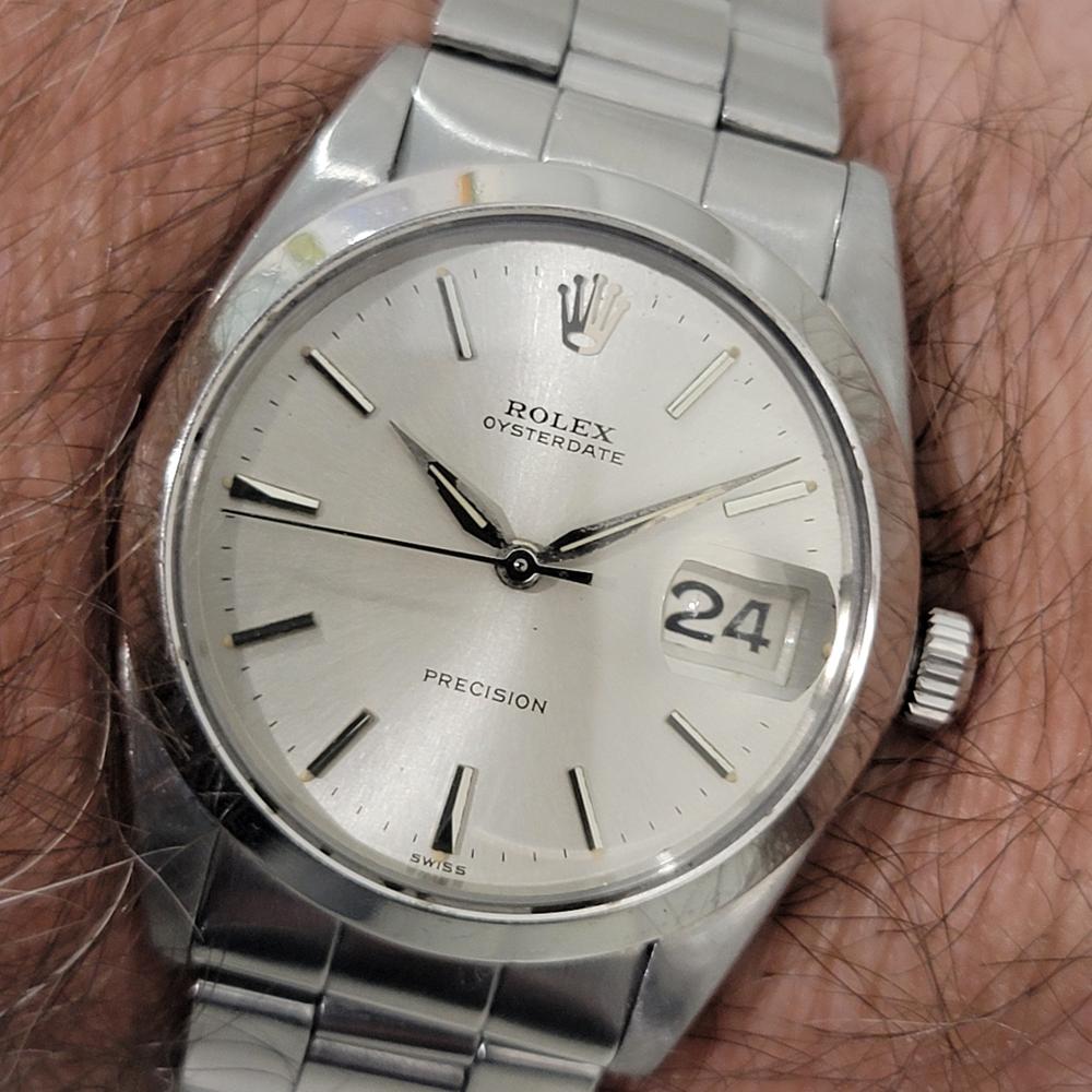 Rolex Oysterdate Precision Ref 6694 34mm a carica manuale 1960s Vintage RA450S 10