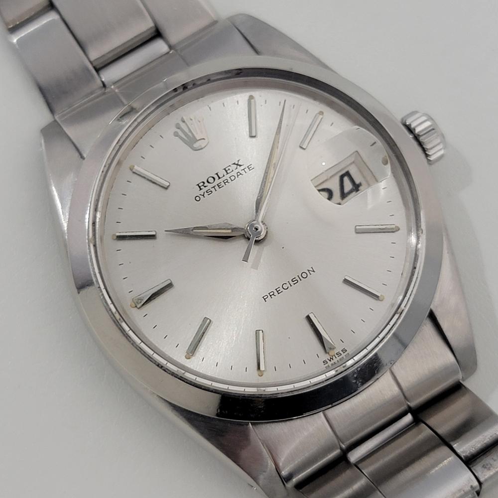 Rolex Oysterdate Precision Ref 6694 34mm a carica manuale 1960s Vintage RA450S In condizioni ottime a Beverly Hills, CA