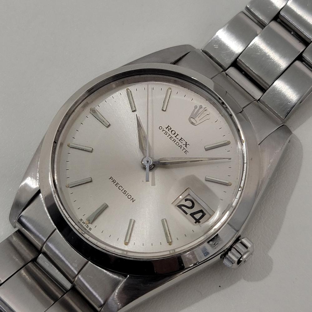 Uomo Rolex Oysterdate Precision Ref 6694 34mm a carica manuale 1960s Vintage RA450S