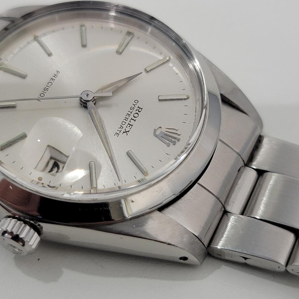 Rolex Oysterdate Precision Ref 6694 34mm a carica manuale 1960s Vintage RA450S 2