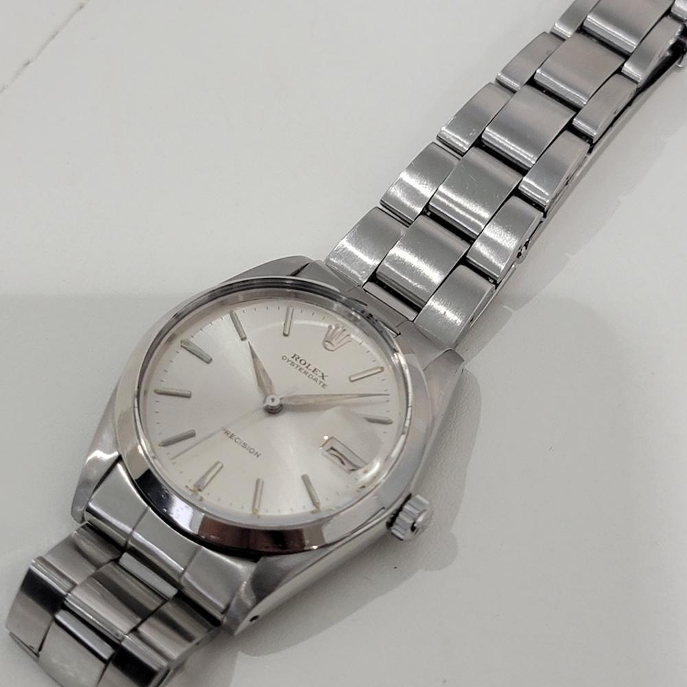 Rolex Oysterdate Precision Ref 6694 34mm a carica manuale 1960s Vintage RA450S 3