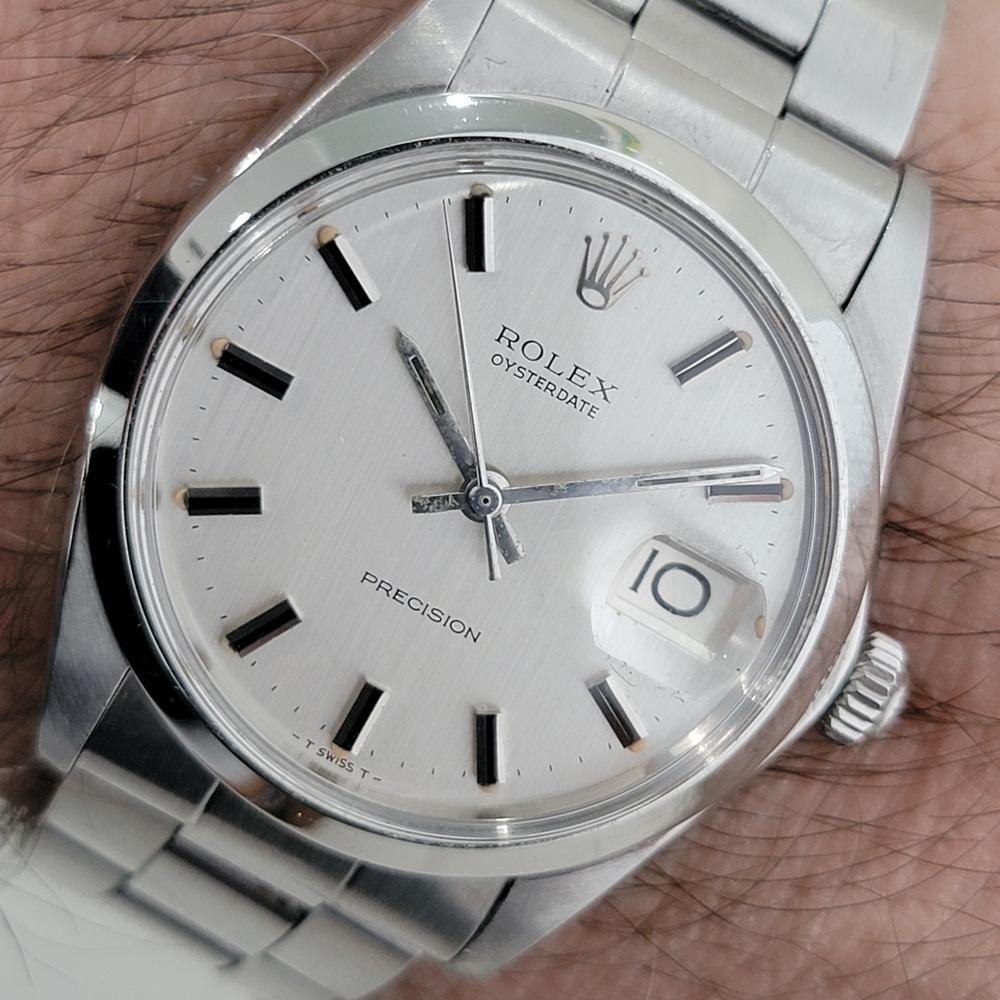 Herren Rolex Oysterdate Precision Ref 6694 34mm Handaufzug 1960er Jahre Vintage RA503 im Angebot 11