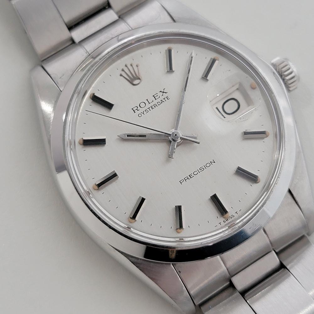 Herren Rolex Oysterdate Precision Ref 6694 34mm Handaufzug 1960er Jahre Vintage RA503 im Zustand „Hervorragend“ im Angebot in Beverly Hills, CA