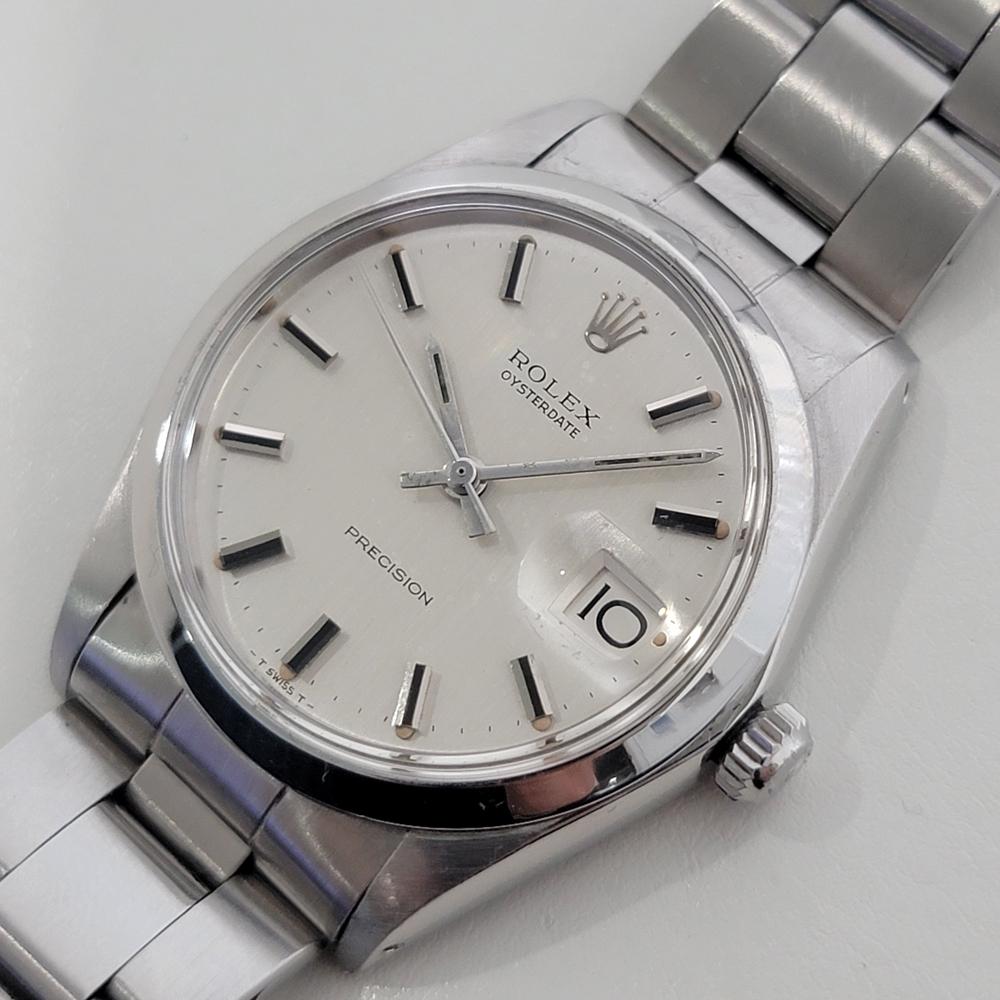 Herren Rolex Oysterdate Precision Ref 6694 34mm Handaufzug 1960er Jahre Vintage RA503 im Angebot 1