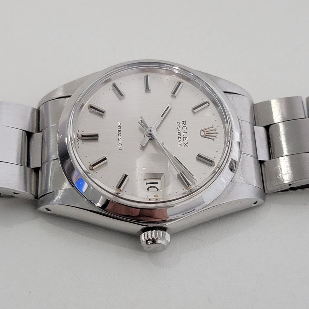 Herren Rolex Oysterdate Precision Ref 6694 34mm Handaufzug 1960er Jahre Vintage RA503 im Angebot 2