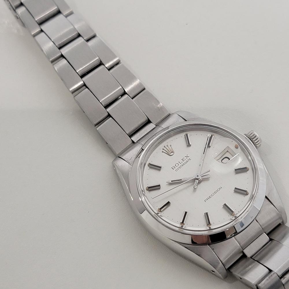 Herren Rolex Oysterdate Precision Ref 6694 34mm Handaufzug 1960er Jahre Vintage RA503 im Angebot 5