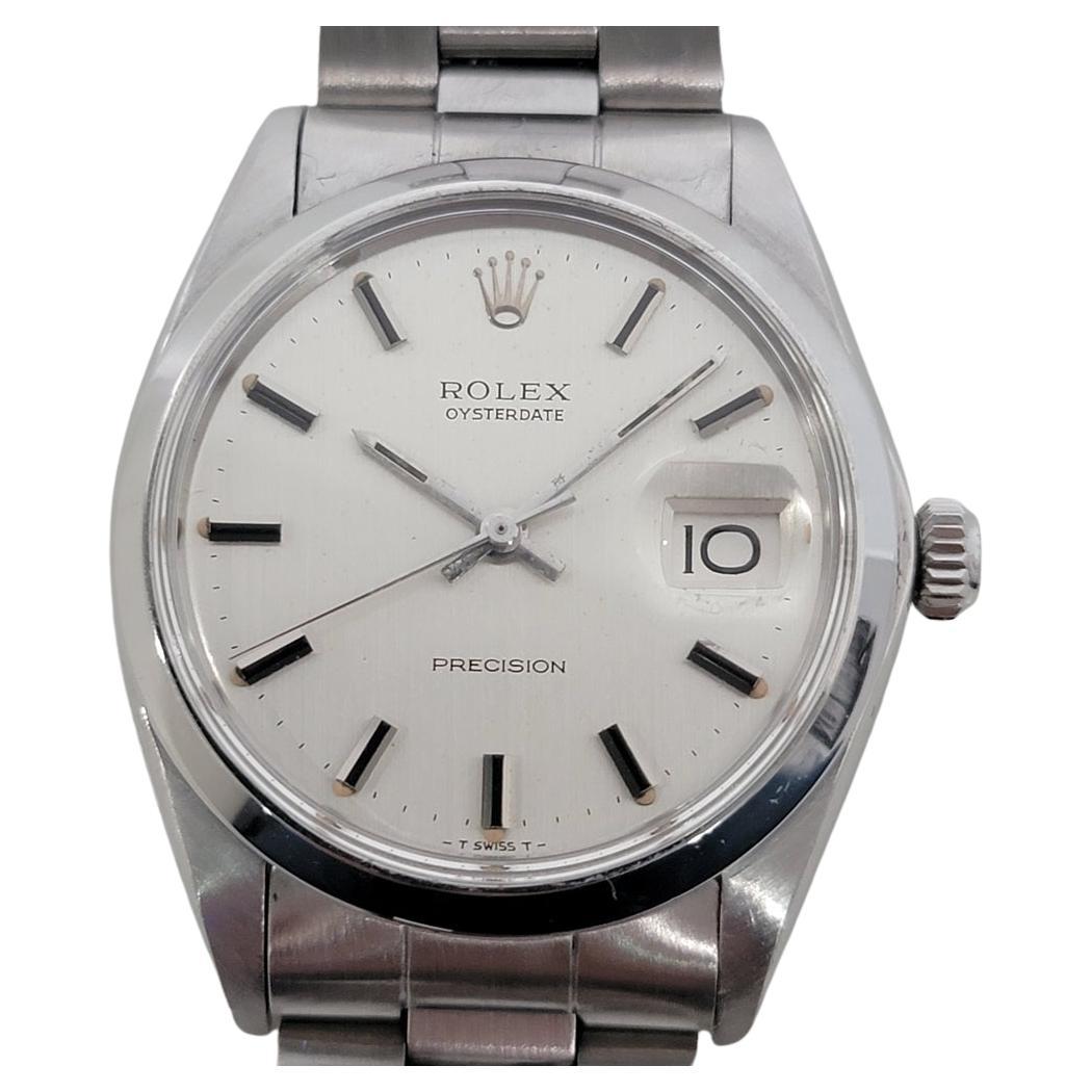 Mens Rolex Oysterdate Precision Ref 6694 34mm Manual Wind 1960s Vintage RA503