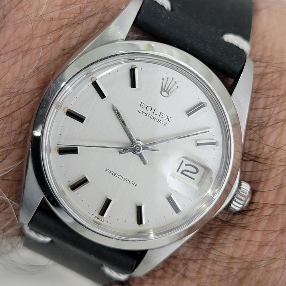 Mens Rolex Oysterdate Precision Ref 6694 34mm Manual Wind 1960s Vintage RA503B en venta 9