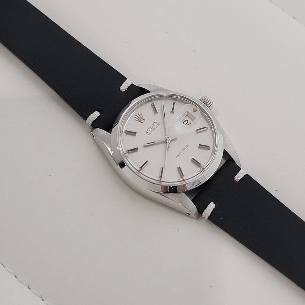Mens Rolex Oysterdate Precision Ref 6694 34mm Manual Wind 1960s Vintage RA503B en venta 3