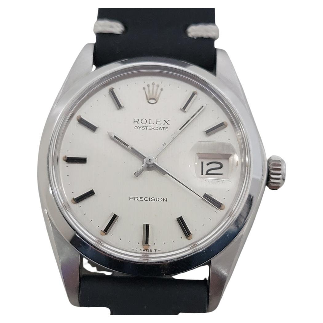 Mens Rolex Oysterdate Precision Ref 6694 34mm Manual Wind 1960s Vintage RA503B