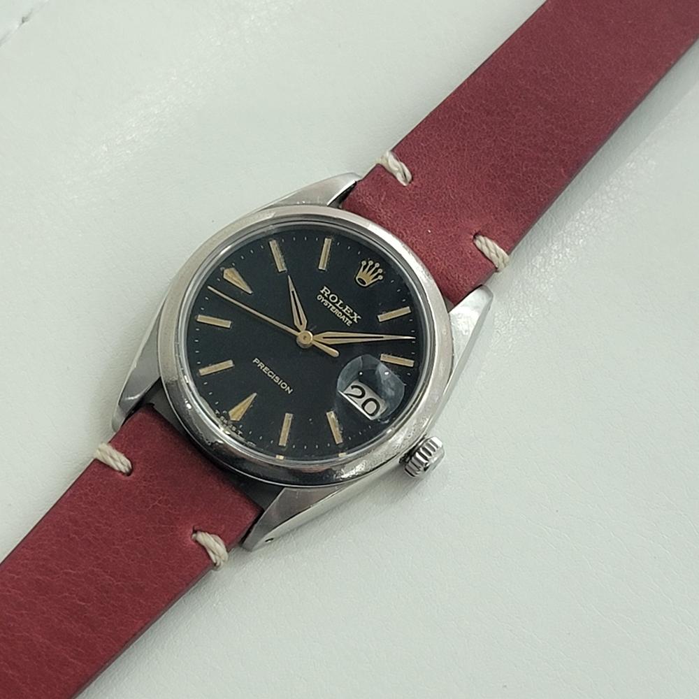 Mens Rolex Oysterdate Precision Ref 6694 34mm Manual Wind 1960s Vintage RJC187R For Sale 3