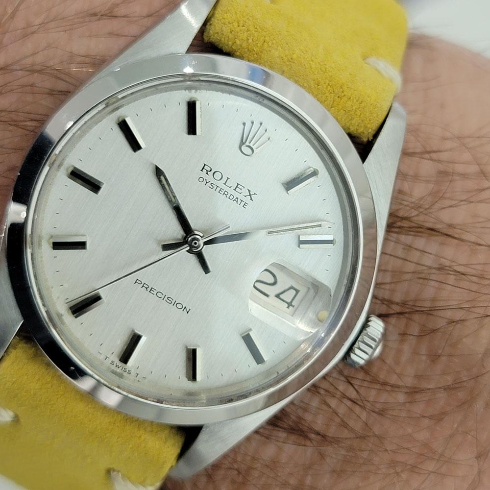 Mens Rolex Oysterdate Precision Ref 6694 Manual Wind 1970s Vintage RA289Y For Sale 6