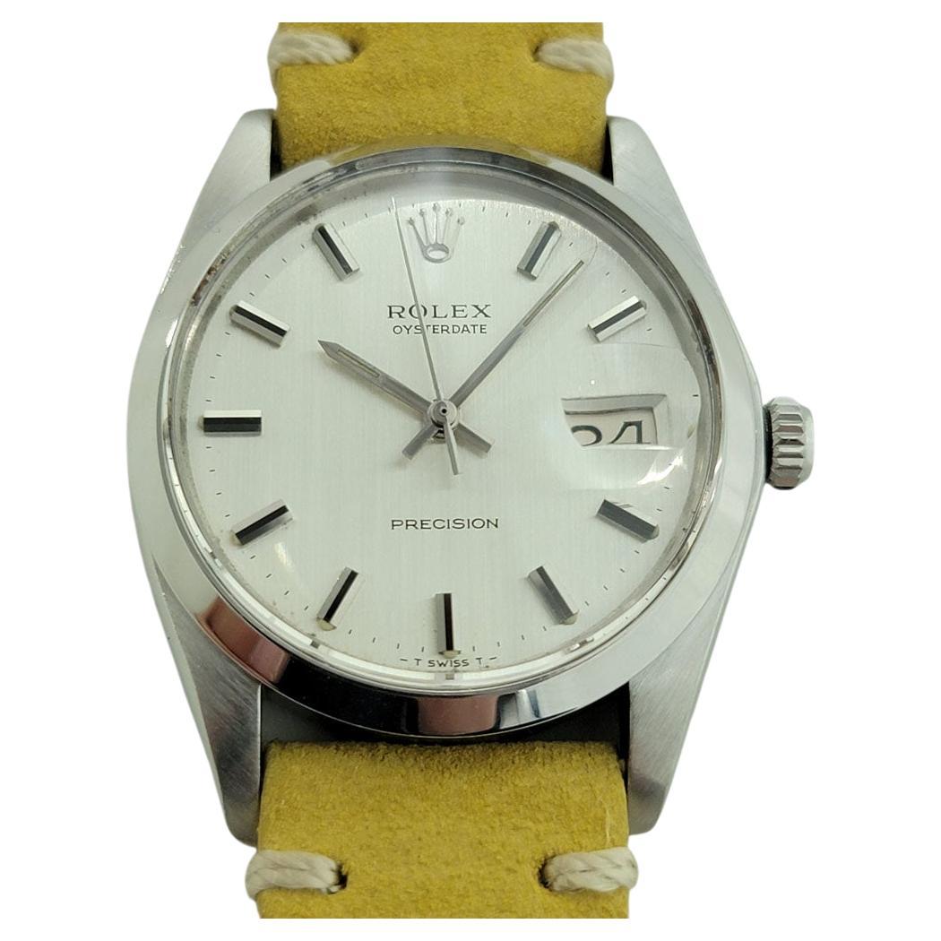 Mens Rolex Oysterdate Precision Ref 6694 Manual Wind 1970s Vintage RA289Y For Sale