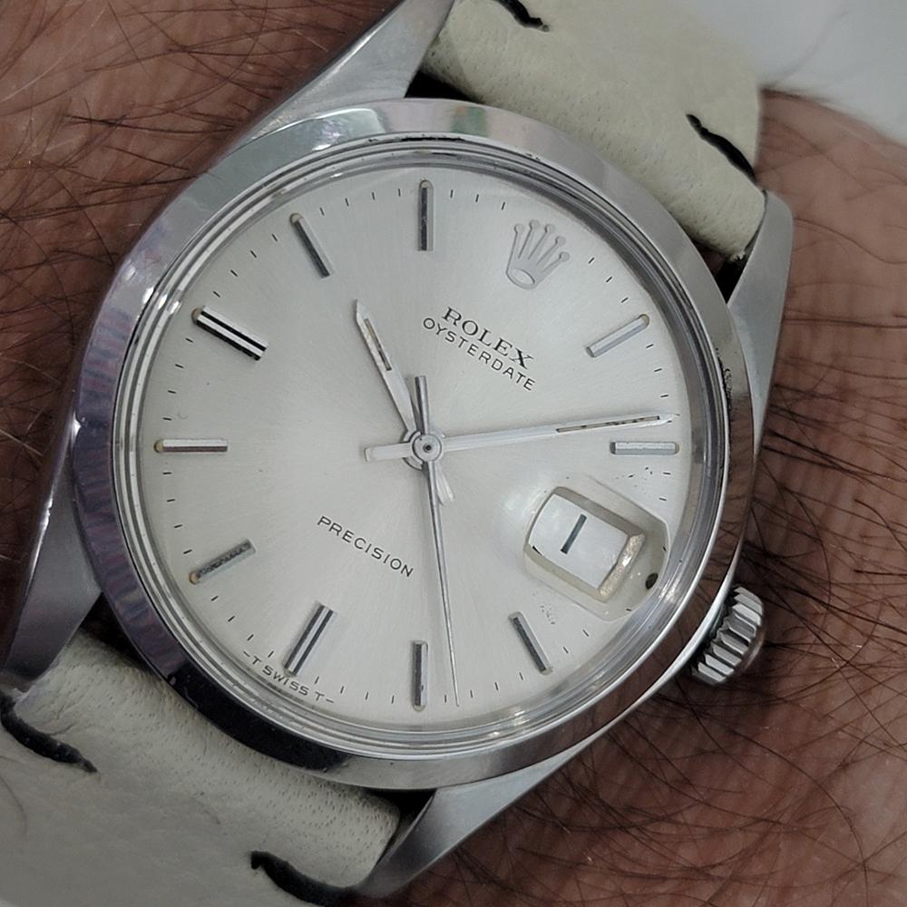 Mens Rolex Oysterdate Precision Ref 6694 34mm Manual Wind 1970s Vintage RA413 9
