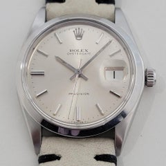 Mens Rolex Oysterdate Precision Ref 6694 34mm Manual Wind 1970s Vintage RA413