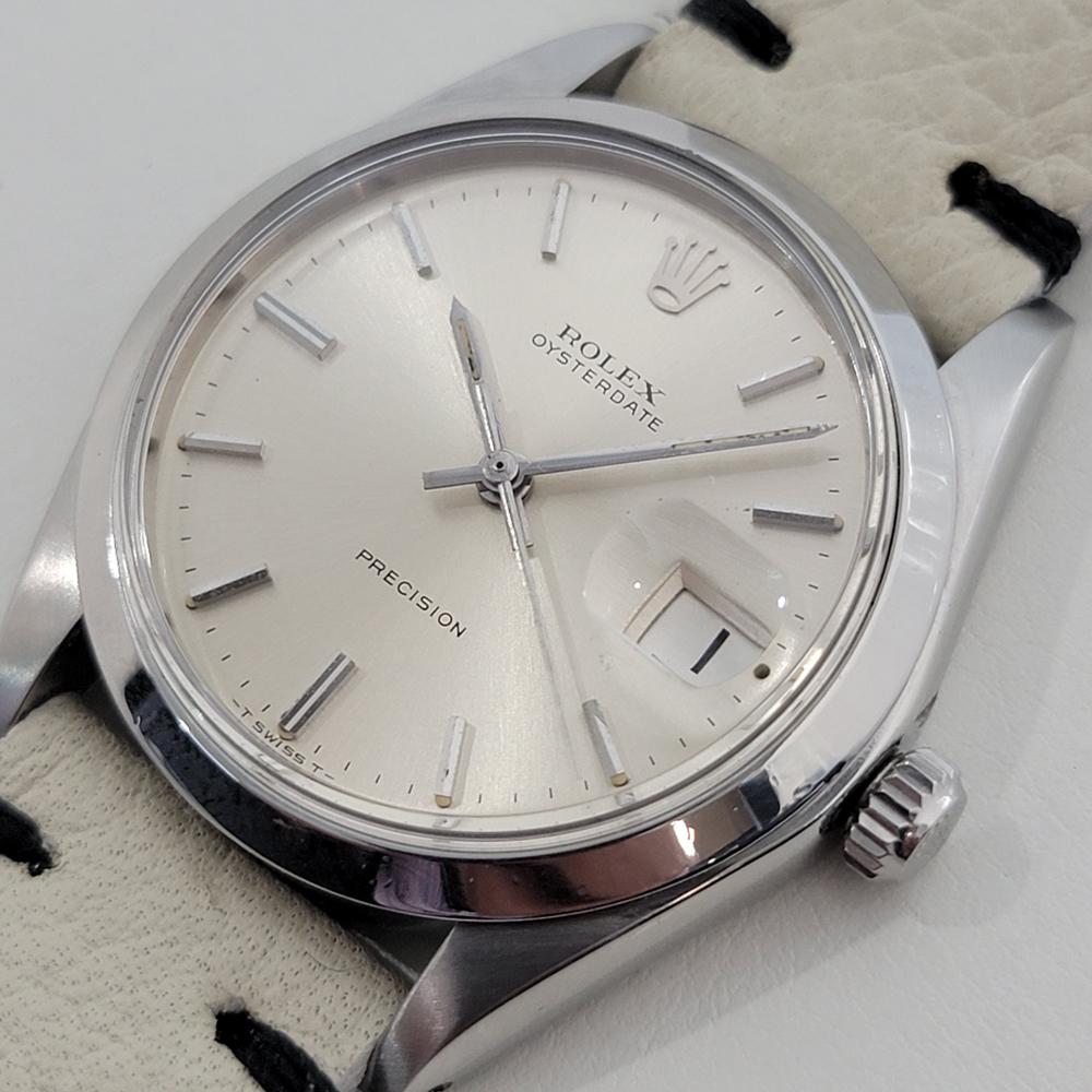 De los hombres Mens Rolex Oysterdate Precision Ref 6694 34mm Manual Wind 1970s Vintage RA413