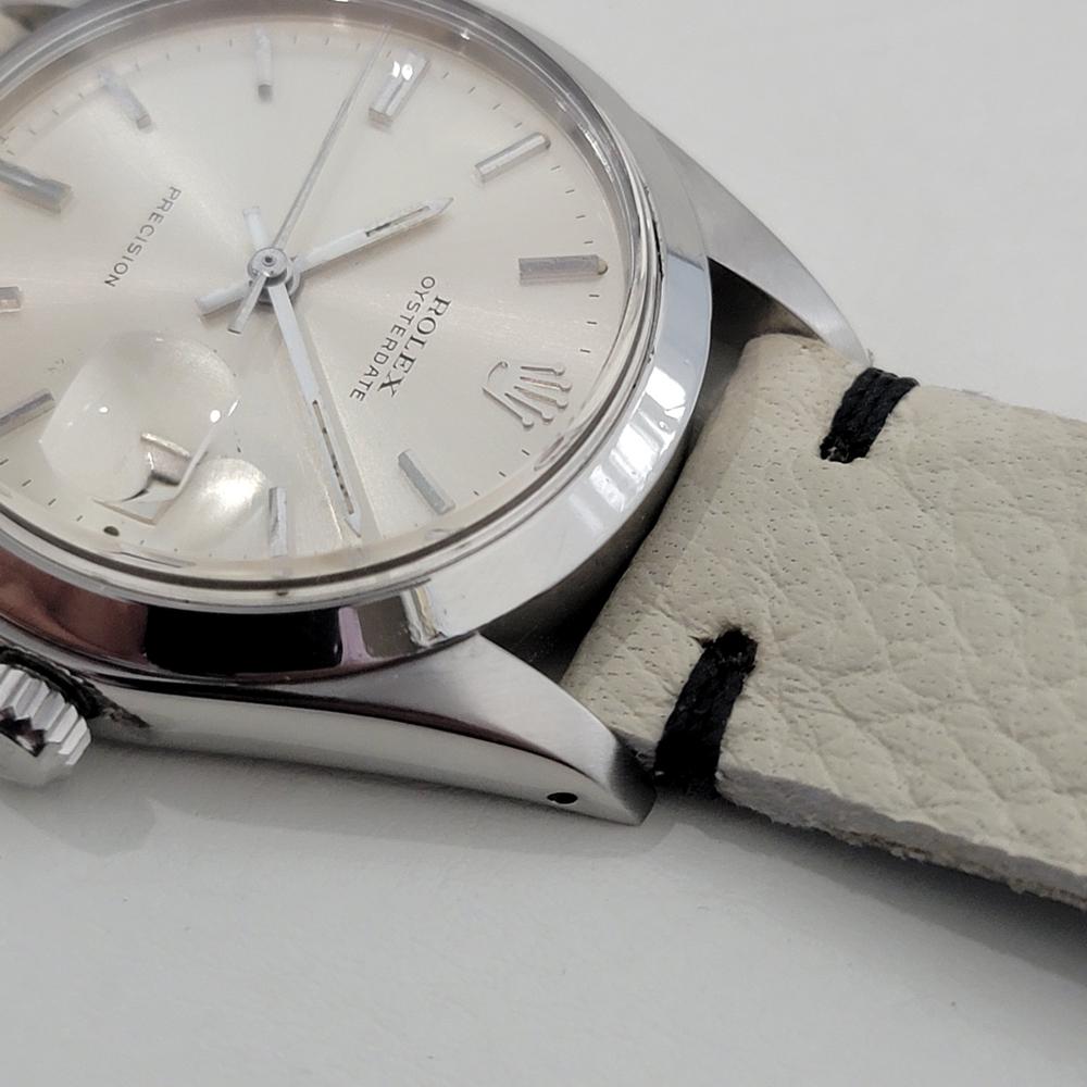 Mens Rolex Oysterdate Precision Ref 6694 34mm Manual Wind 1970s Vintage RA413 1