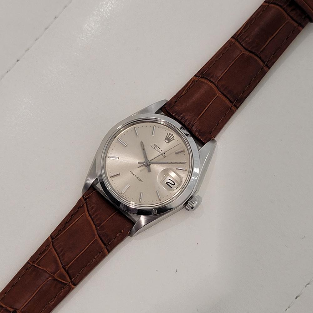 Mens Rolex Oysterdate Precision Ref 6694 34mm Manual Wind 1970s Vintage RA413 2