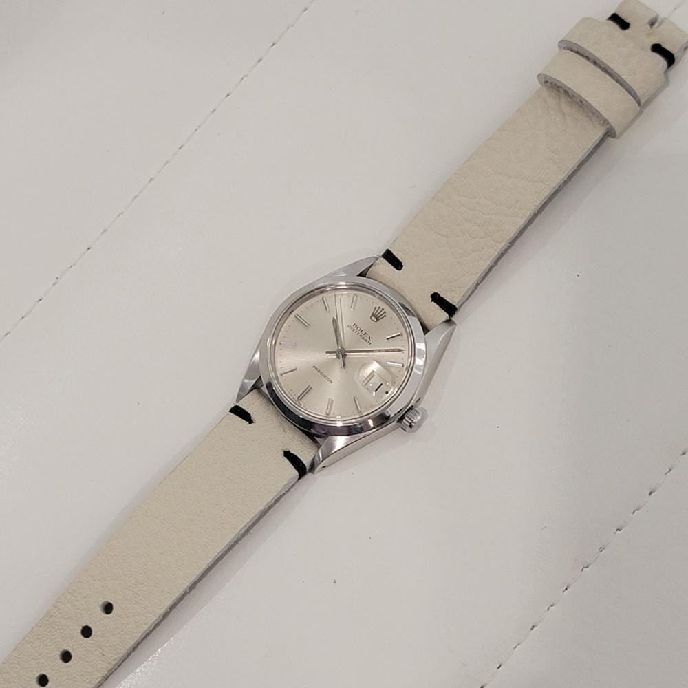 Mens Rolex Oysterdate Precision Ref 6694 34mm Manual Wind 1970s Vintage RA413 3