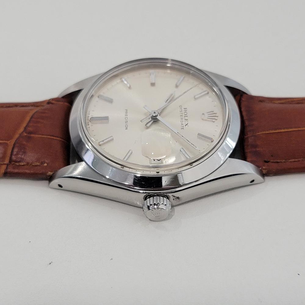 Mens Rolex Oysterdate Precision Ref 6694 34mm Manual Wind 1970s Vintage RA413 3