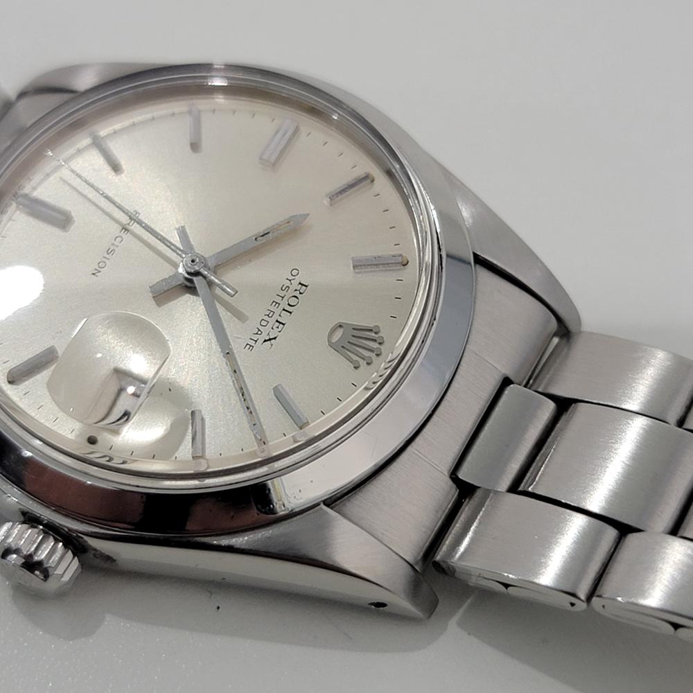 Mens Rolex Oysterdate Precision Ref 6694 34mm Manual Wind 1970s Vintage RA413S 2