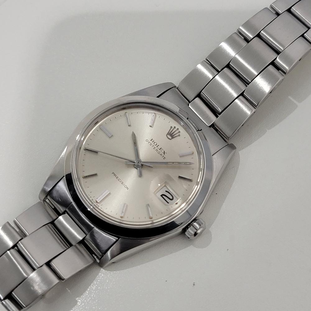 Mens Rolex Oysterdate Precision Ref 6694 34mm Manual Wind 1970s Vintage RA413S 3
