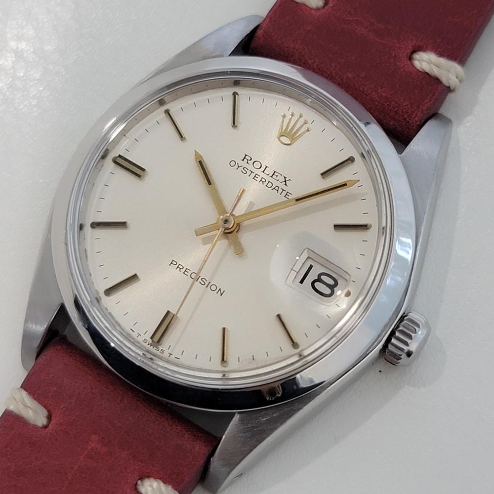 De los hombres Mens Rolex Oysterdate Precision Ref 6694 34mm Manual Wind 1970s Vintage RA414 en venta