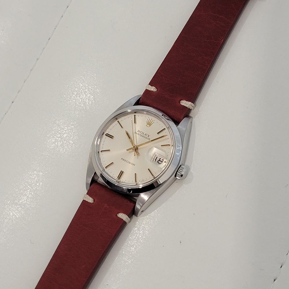 Mens Rolex Oysterdate Precision Ref 6694 34mm Manual Wind 1970s Vintage RA414 en venta 3