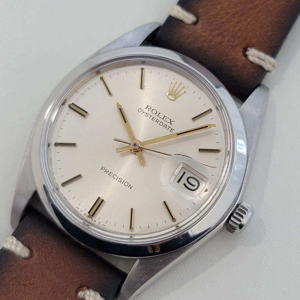 Men's Mens Rolex Oysterdate Precision Ref 6694 34mm Manual Wind 1970s Vintage RA414B For Sale