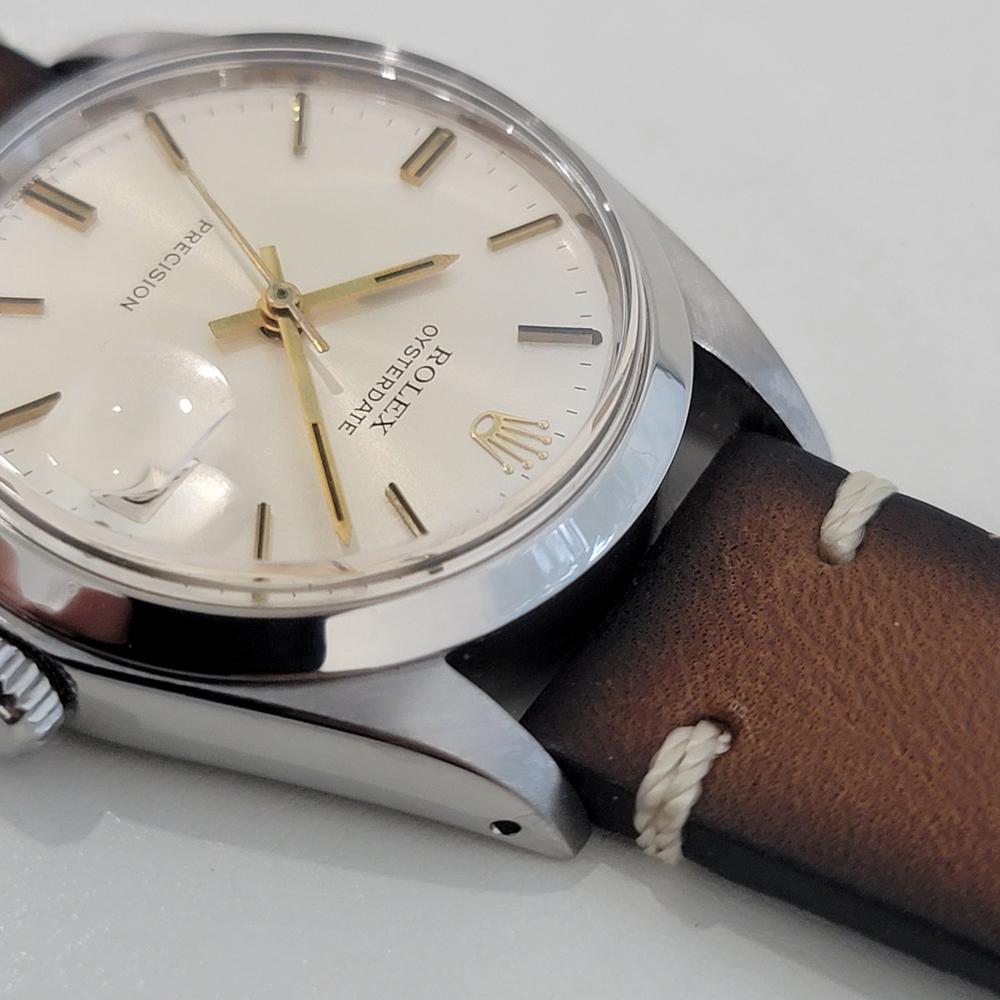 Mens Rolex Oysterdate Precision Ref 6694 34mm Manual Wind 1970s Vintage RA414B For Sale 2