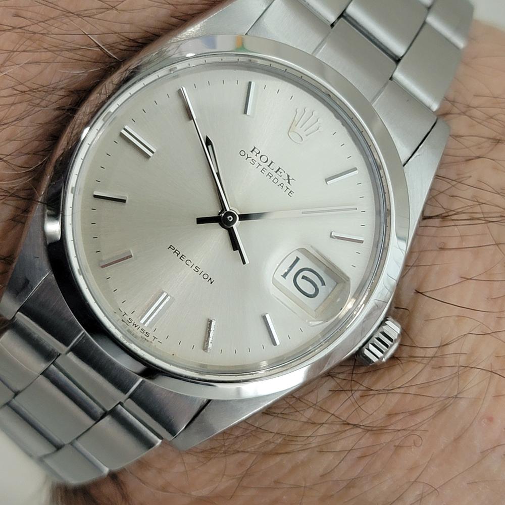 Mens Rolex Oysterdate Precision Ref 6694 34mm Manual Wind 1970s Vintage RA502 10