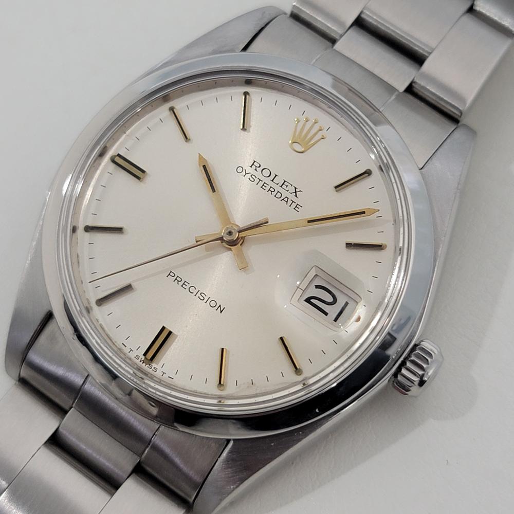 Men's Mens Rolex Oysterdate Precision Ref 6694 34mm Manual Wind 1970s Vintage RA414S For Sale