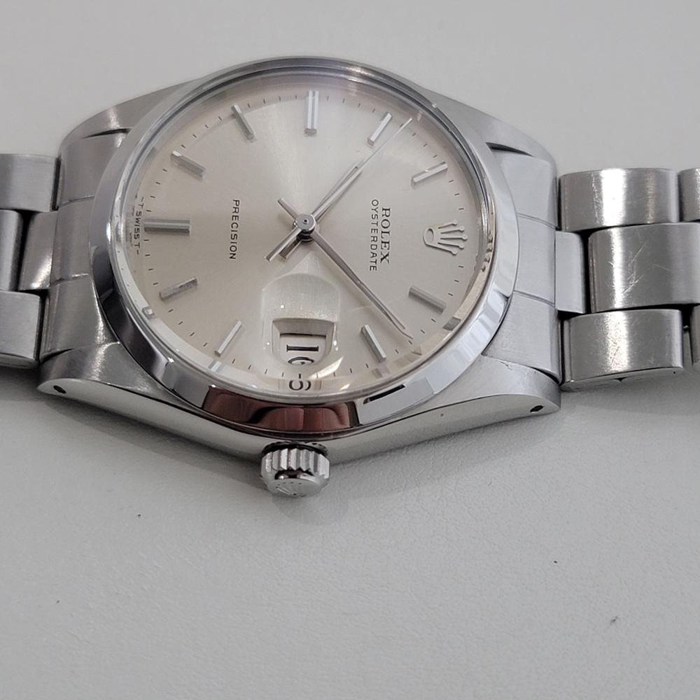 Mens Rolex Oysterdate Precision Ref 6694 34mm Manual Wind 1970s Vintage RA502 1