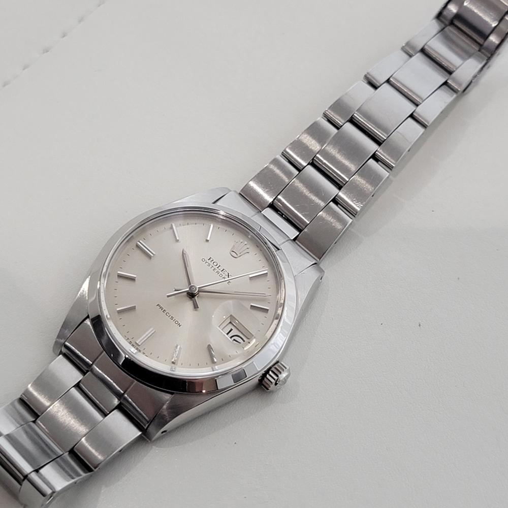 Mens Rolex Oysterdate Precision Ref 6694 34mm Manual Wind 1970s Vintage RA502 3