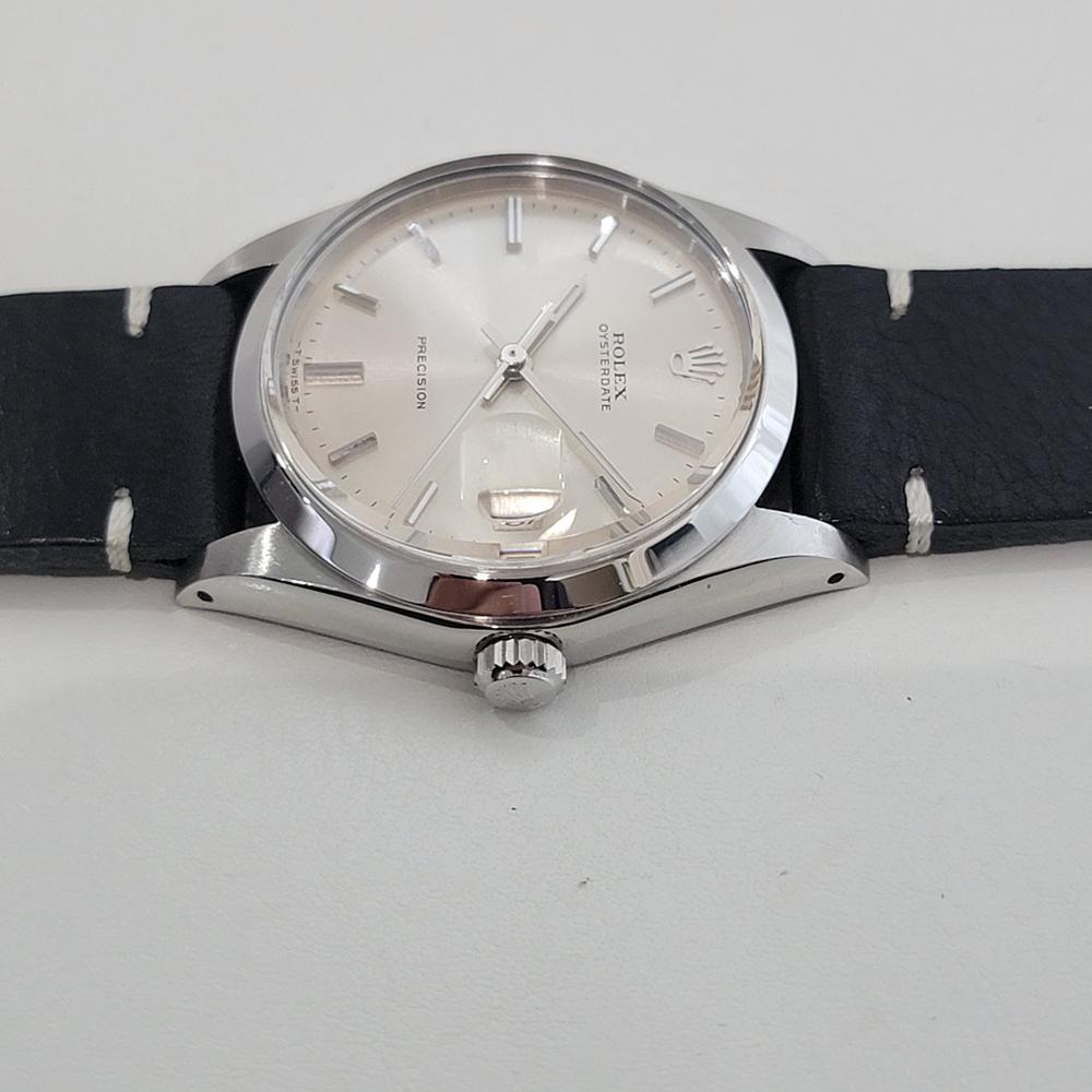 Mens Rolex Oysterdate Precision Ref 6694 34mm Manual Wind 1970s Vintage RA502B 1