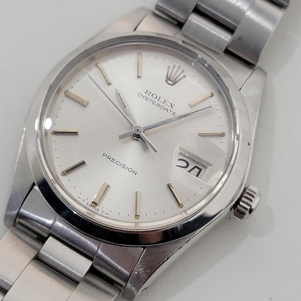 Men's Mens Rolex Oysterdate Precision Ref 6694 34mm Manual Wind 1980s Swiss RA441 For Sale