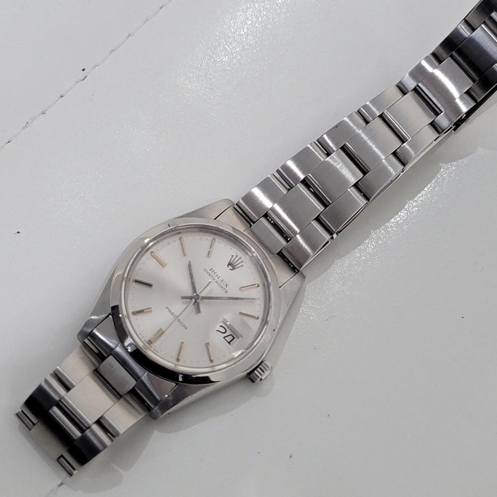 Mens Rolex Oysterdate Precision Ref 6694 34mm Manual Wind 1980s Swiss RA441 For Sale 3