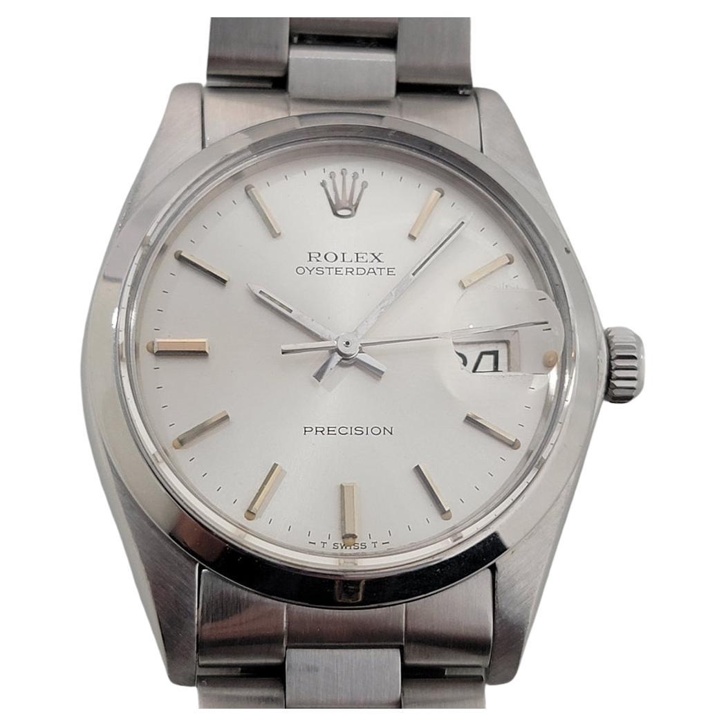 Rolex Oysterdate Precision Réf. 6694 34 mm à remontage manuel des années 1980 Swiss RA441