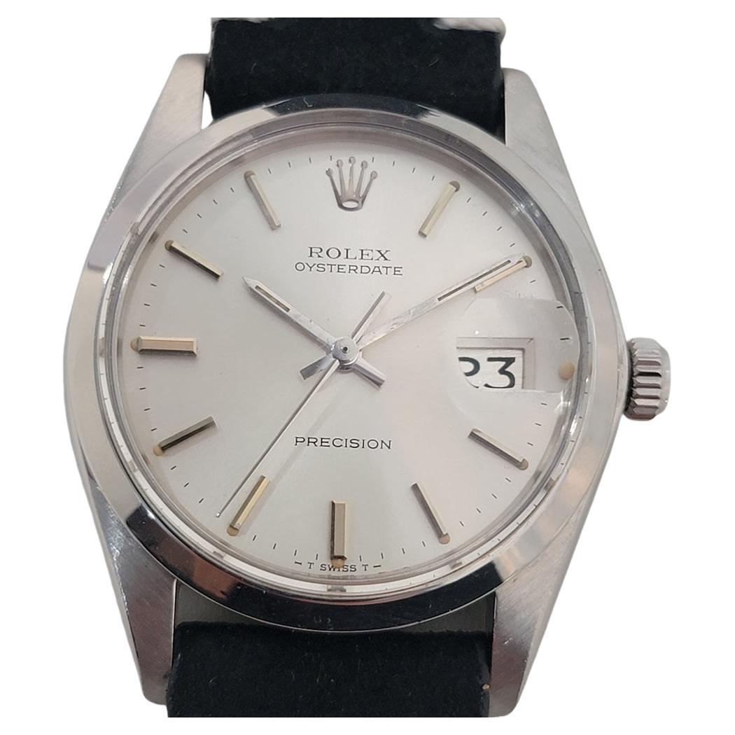 Rolex Oysterdate Precision Réf. 6694 34 mm à remontage manuel des années 1980 Swiss RA441B