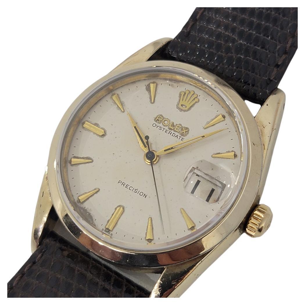 Mens Rolex Oysterdate Precision Ref 6694 Gold-Capped 1950s Hand Wind RJC169