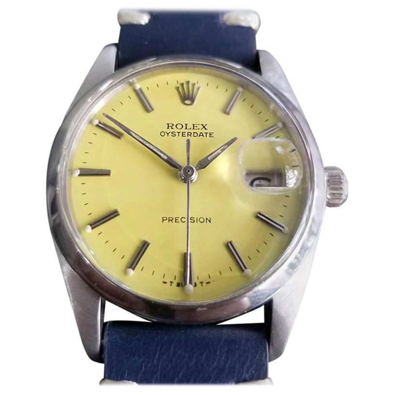 Mens Rolex Oysterdate Precision Ref.6694 Hand-Wind, c.1960s Swiss RA108BLU